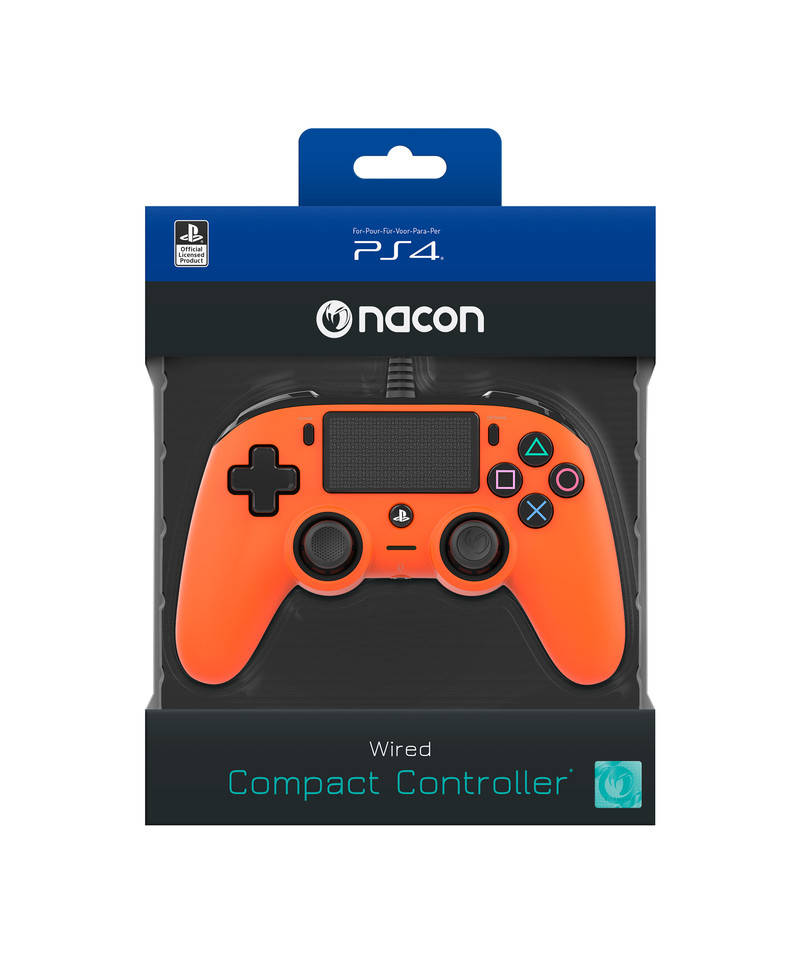 Nacon Wired Compact Controller Orange for PS4 - фото 4 - id-p115279213