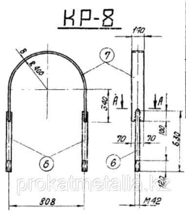 КР-8 деталь крепления ригеля