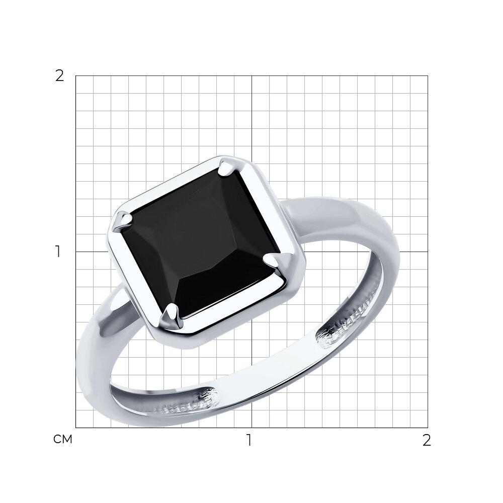 Кольцо из серебра с ониксом Diamant 94-310-01915-1 покрыто родием - фото 4 - id-p115280391
