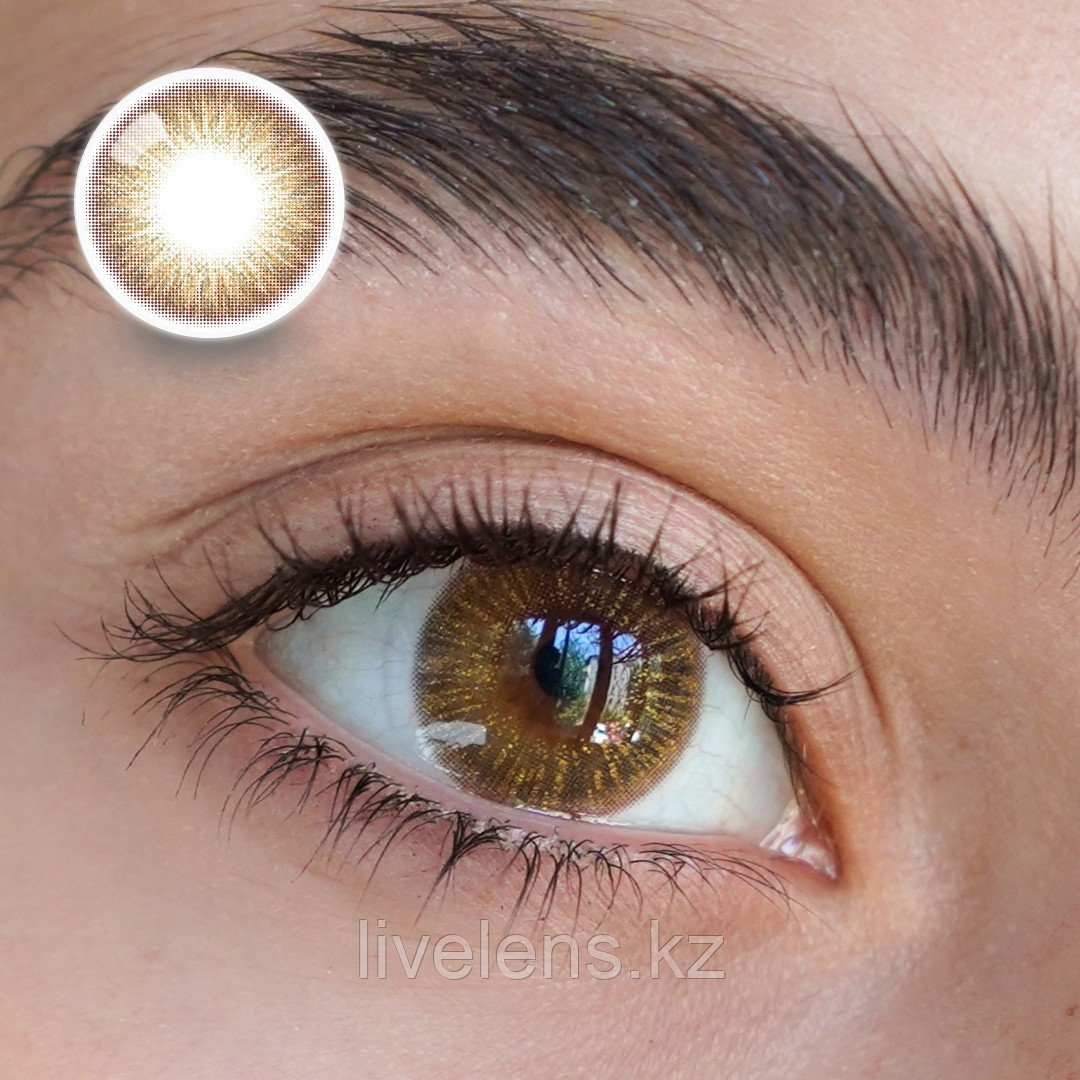 Линзы цветные Золотистые MAXCON Glitter Golden с Сиянием: купить ...