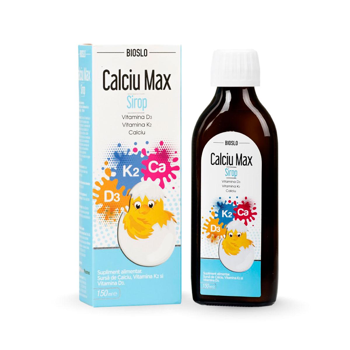 Calciu Max сироп кальций + Д3 + К2 со вкусом клубники - фото 1 - id-p115286375