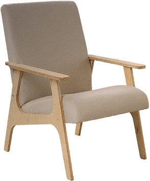 Кресло для дома и офиса "Винтаж 2" светлый дуб + бежевый, фото 2