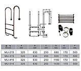 Лестница для бассейна MU-215, фото 2