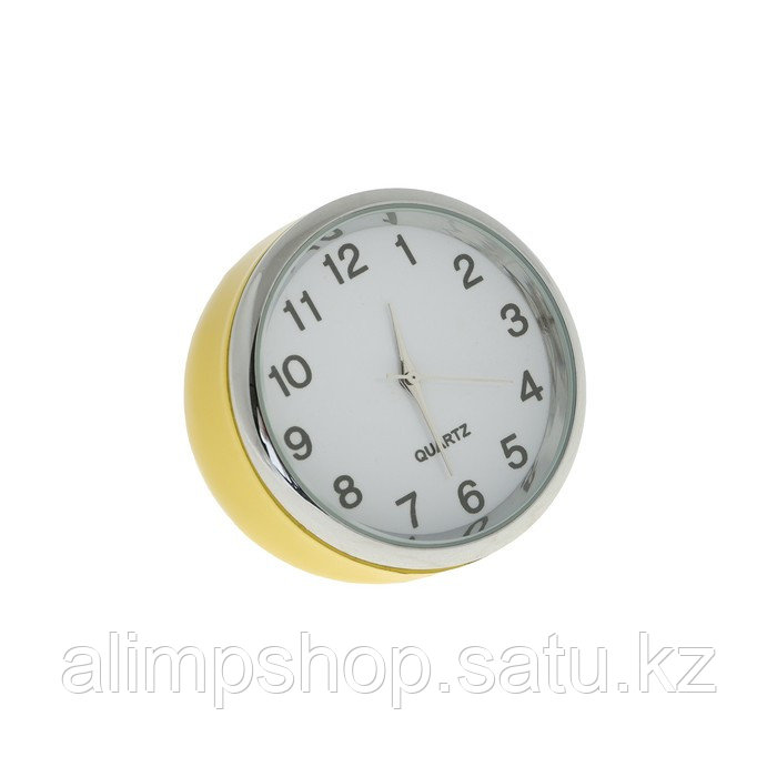 Часы автомобильные, внутрисалонные, d 4.5 см, розовые Желтый - фото 1 - id-p115290609