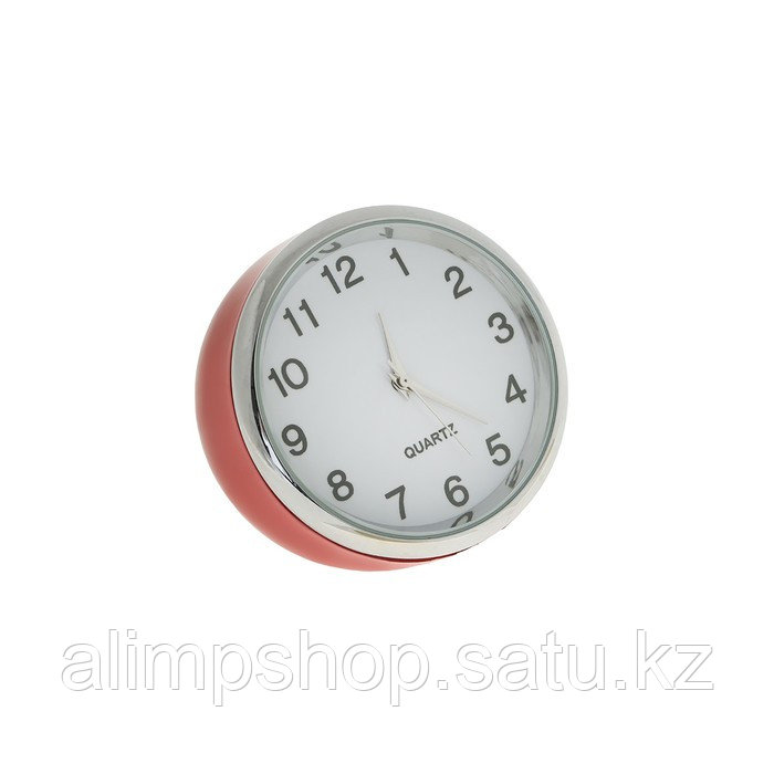 Часы автомобильные, внутрисалонные, d 4.5 см, розовые Красный - фото 1 - id-p115290610