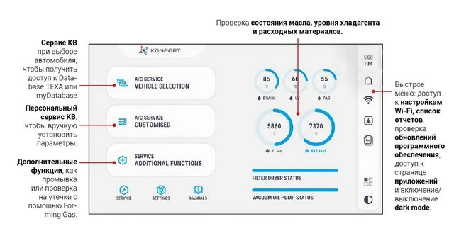 Фото пользовательского интерфейса