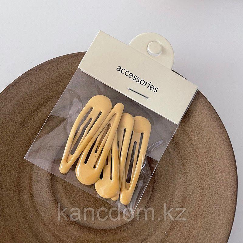 Заколка для волос "Accessories" 5шт, желтый
