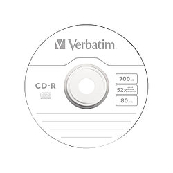 CD-R диски Verbatim 43351, 700MB, упаковка 50 штук, незаписанные