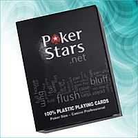 Карты игральные для покера "Poker Stars" Black (пластиковые 54 шт.)