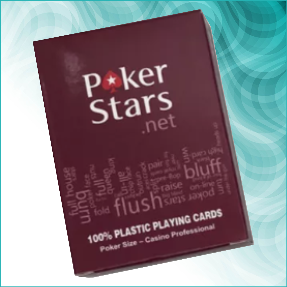 Карты игральные для покера "Poker Stars" Red (пластиковые 54 шт.) - фото 1 - id-p115292667