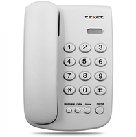 Телефон проводной Texet TX-241 светло-серый Voltsatu.kz
