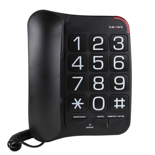 TeXet TX-201 черный аналоговый телефон (TX-201-B) - фото 3 - id-p115296260