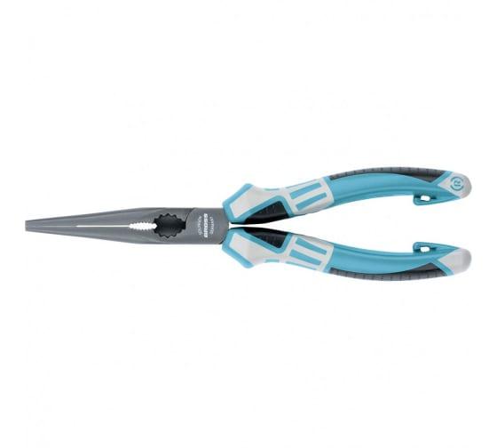 Длинногубцы прямые 205 мм, трехкомпонентные рукоятки// Gross