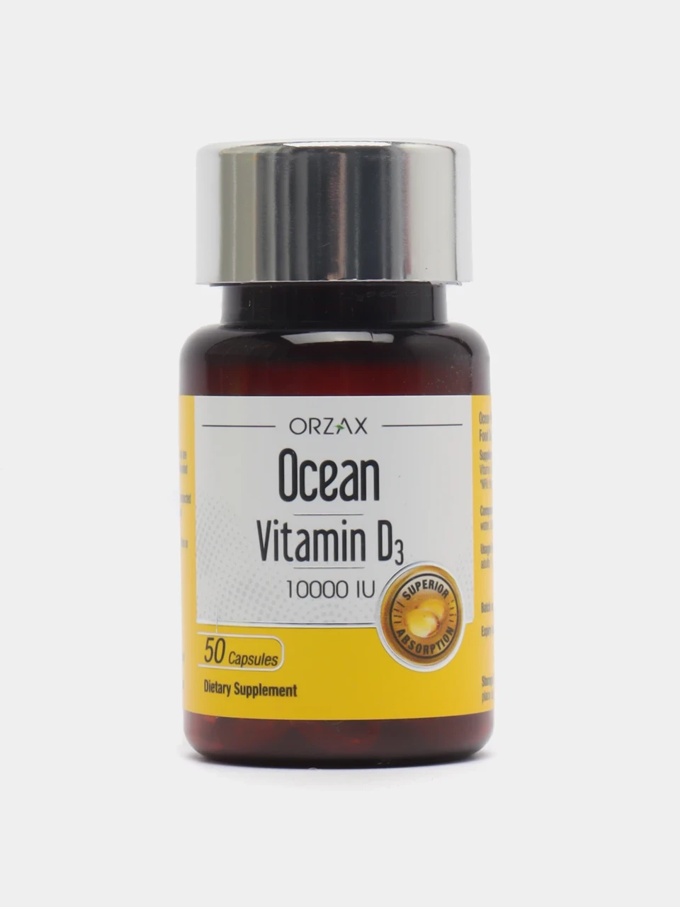 Orzax Ocean витамин д3 10000 IU 50 купсул - фото 2 - id-p115297188