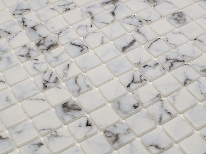 Стеклянная мозаика для бассейна Reviglass Calacatta (Karma, цвет - светло-серый) - фото 2 - id-p115297203