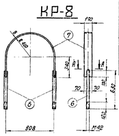 КР-8 деталь крепления ригеля (с цинкованием)