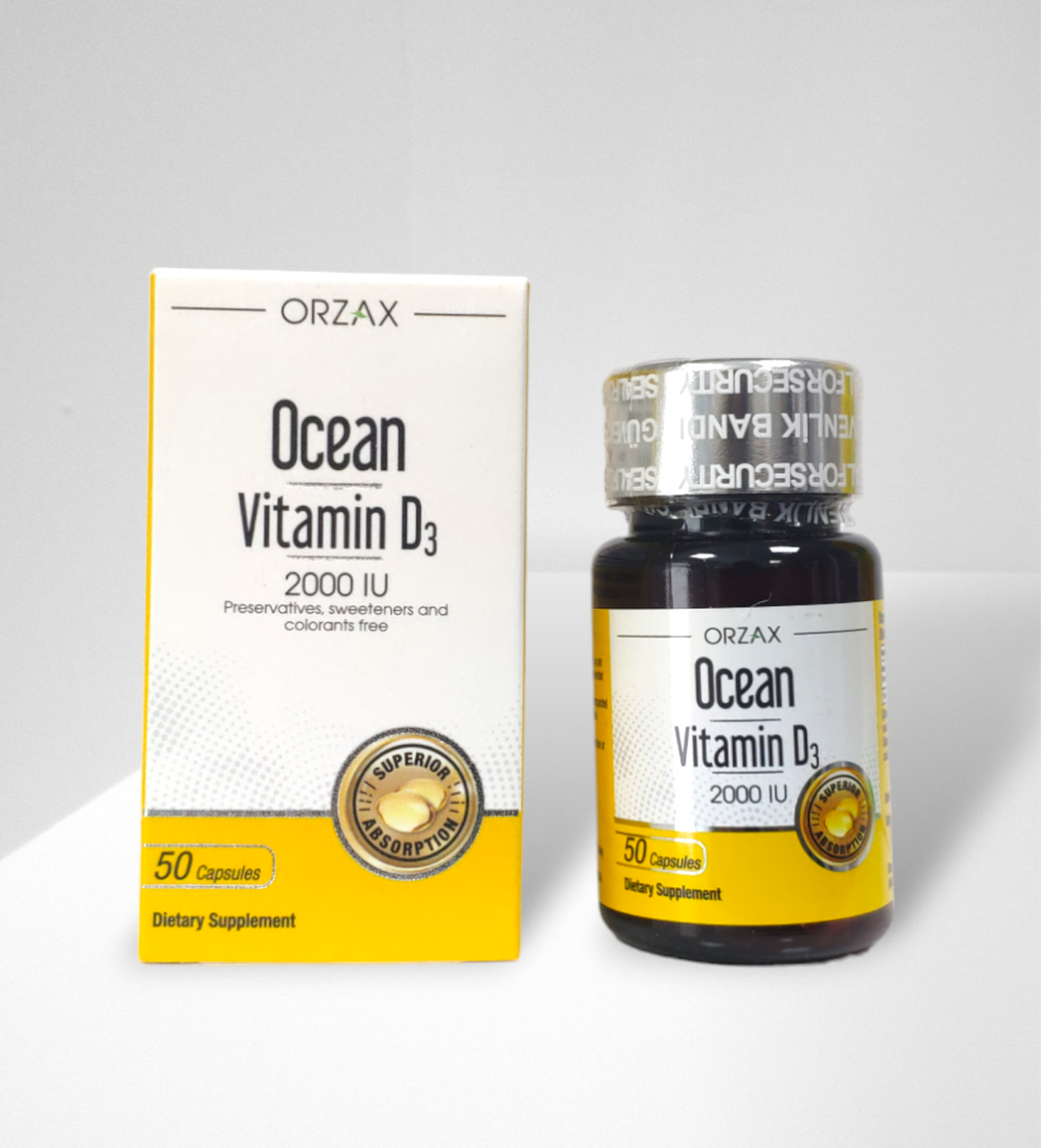 Orzax Ocean витамин д3 2000 IU 50 купсул - фото 1 - id-p115297233