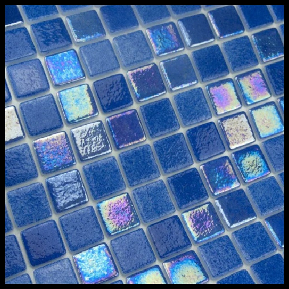 Стеклянная мозаика для бассейна Reviglass Deba (Mix Iris, цвет - синий) - фото 1 - id-p115297210