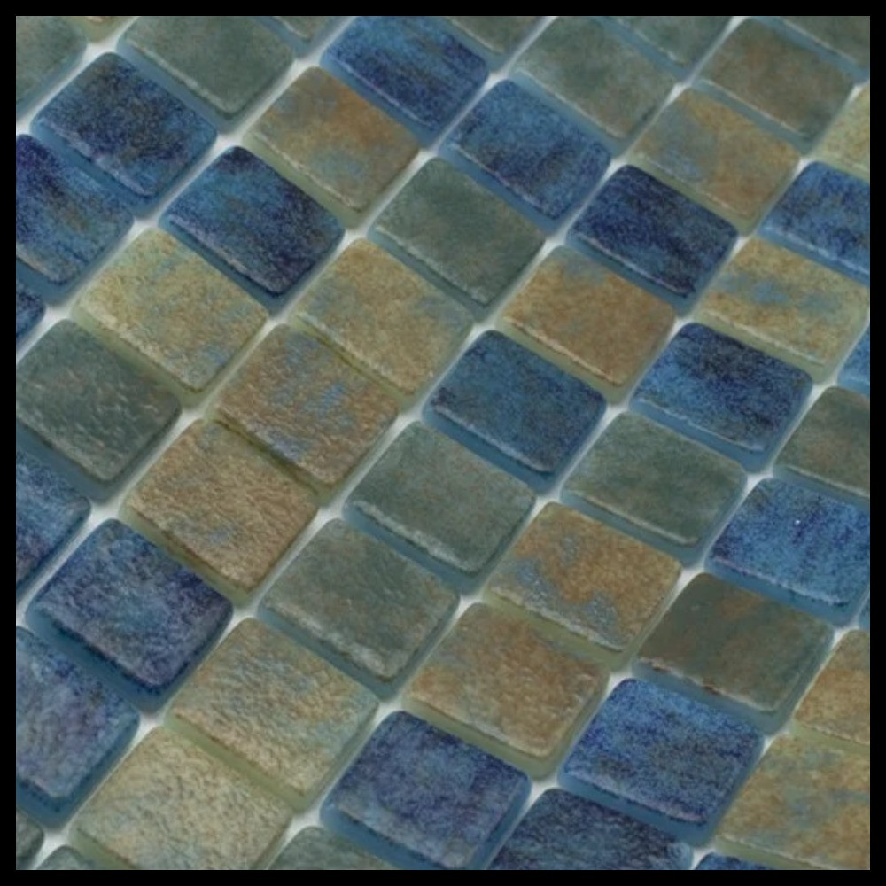 Стеклянная мозаика для бассейна Reviglass Blue Bali (Paradise Stones, цвет - синий-серый) - фото 1 - id-p115297200