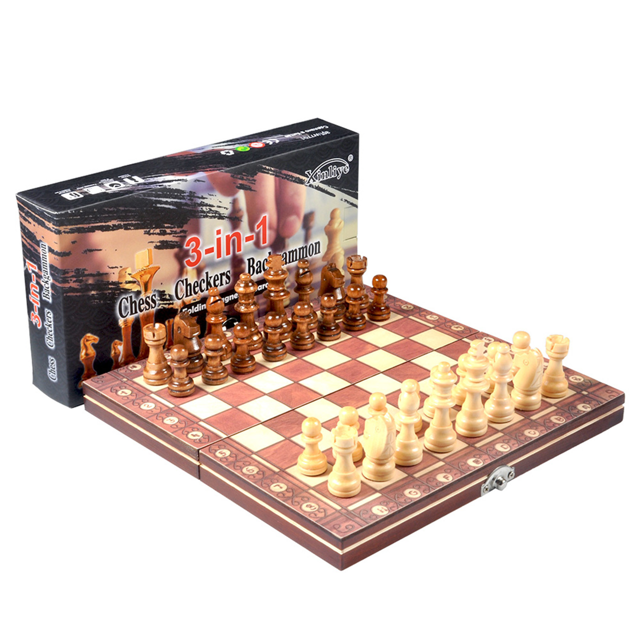 Шахматы шашки нарды магнитный 39см х 39см - фото 4 - id-p115301188