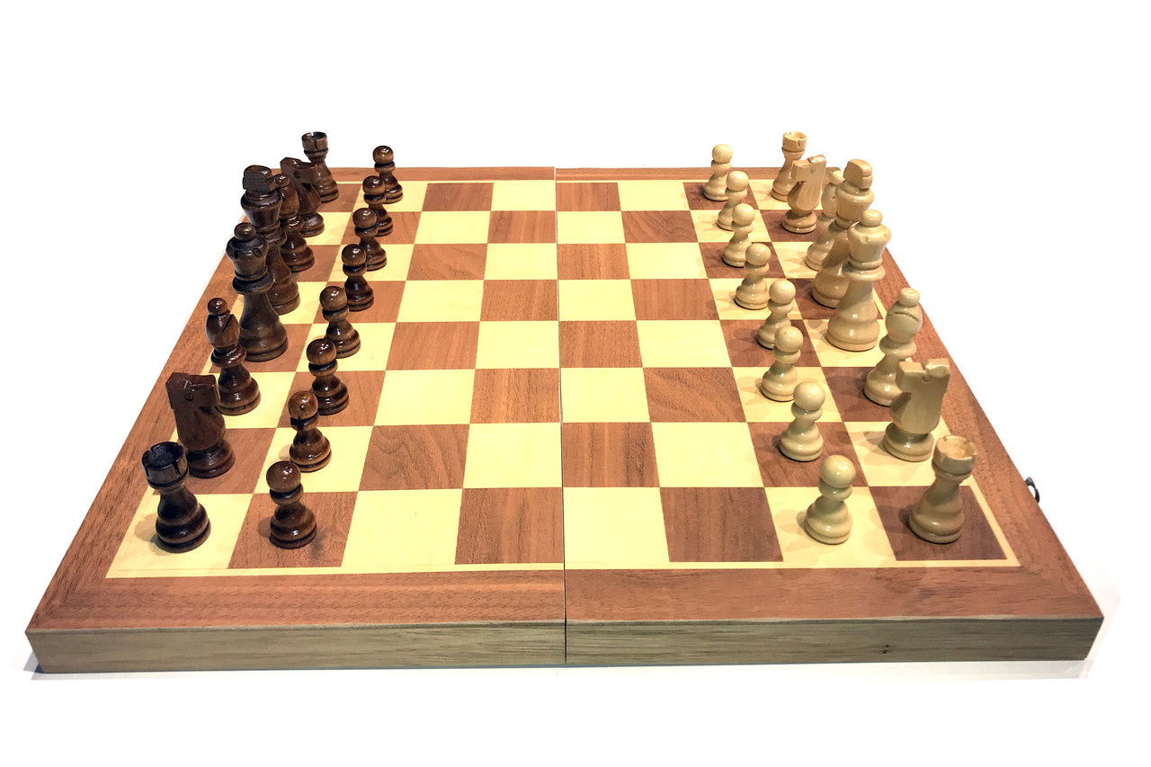 Шахматы 3в 1 (340мм х 340 мм) - фото 1 - id-p115301207