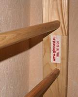 Шведская стенка деревянная стандарт (доска 40х140мм) до 260см высота - фото 3 - id-p115301851