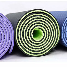 Коврик Гимнастический ТРЕ Yoga Mat камуфляжный 183х61х6мм Оранжевый, фото 4