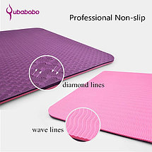 Коврик Гимнастический ТРЕ Yoga Mat камуфляжный 183х61х6мм Оранжевый, фото 6