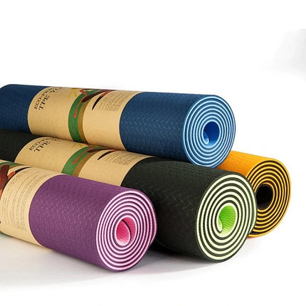 Коврик для йоги и фитнеса TPE. Профессиональный каремат (yoga mat TPE), фото 1