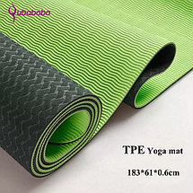 Коврик для йоги и фитнеса TPE. Профессиональный каремат (yoga mat TPE), фото 5