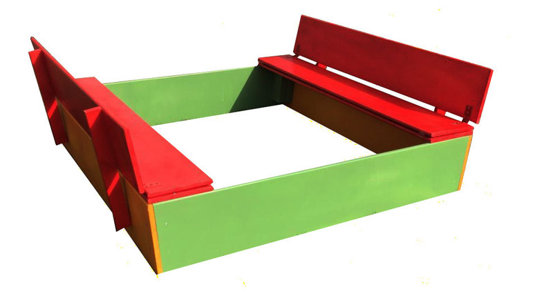 Песочница с крышкой деревянный 2м*2м, фото 2