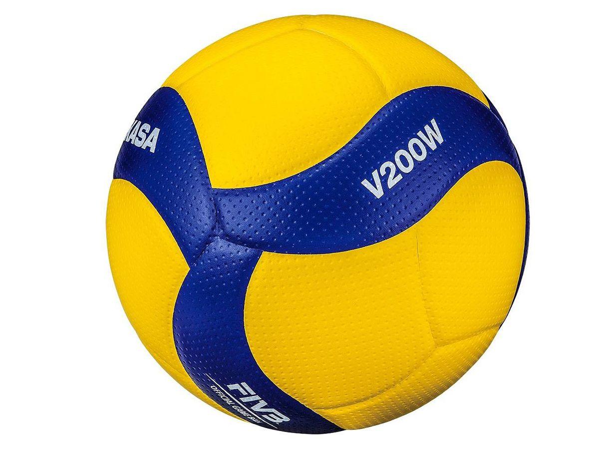 Мяч волейбольный Mikasa V200W, желтый цвет, 5 размер - фото 1 - id-p115301507