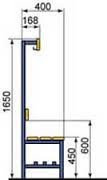 Скамейка для раздевалки c вешалкой односторонняя, фото 3