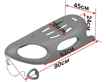 Санки 90 х 45 см синие, фото 2