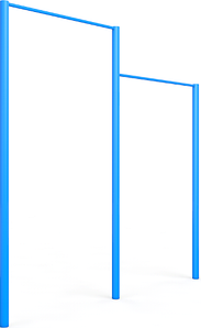 Турник/перекладина для улицы двухуровневая 76 труба KZ