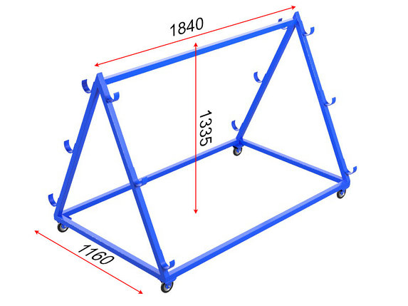 Тележка для хранения и перевозки волейбольных стоек, фото 2