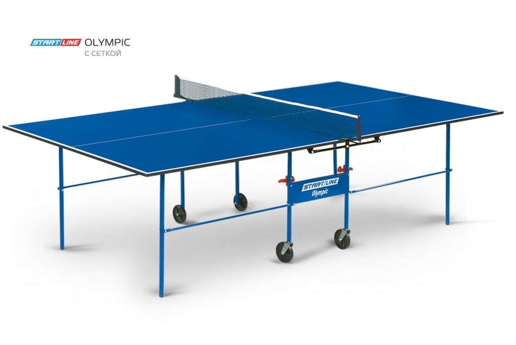 Стол теннисный Olympic с сеткой Синий - фото 1 - id-p115302422