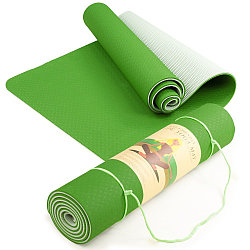 Коврик для йоги зеленый