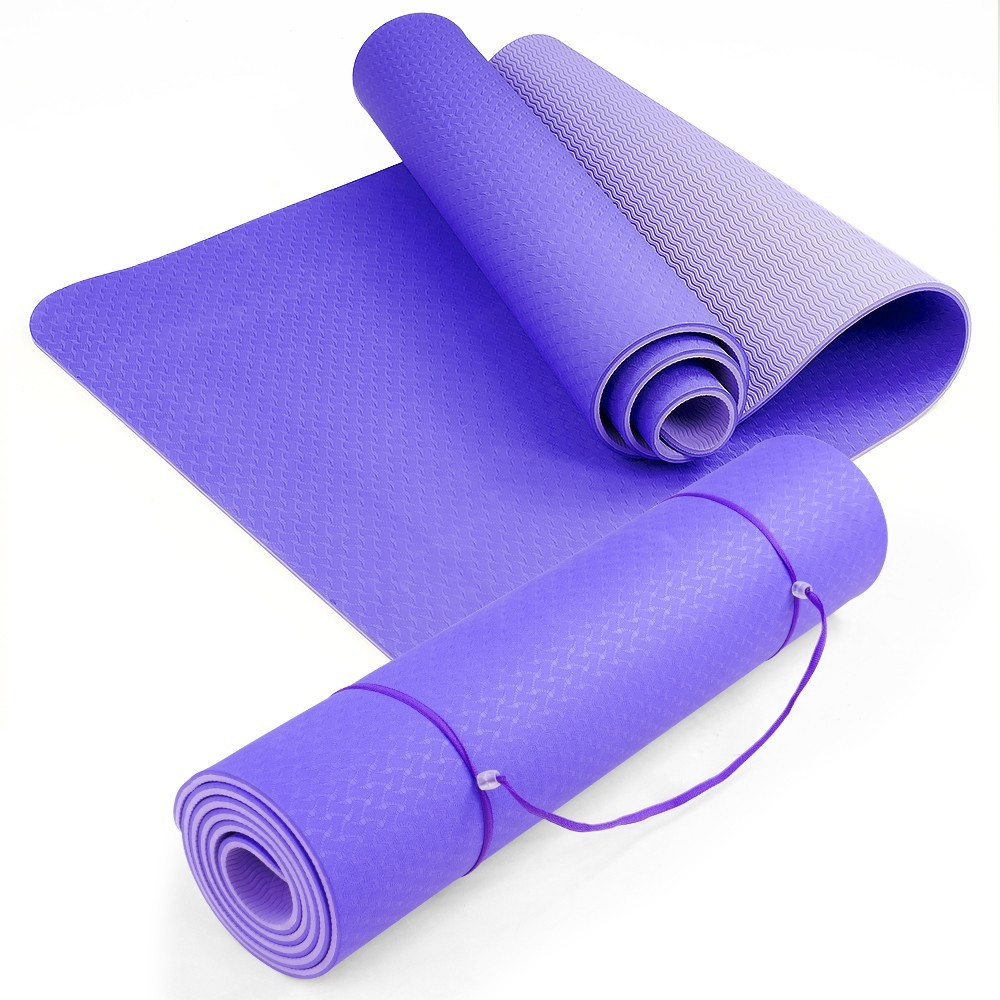 Гимнастический коврик для йоги фиолетовый - фото 1 - id-p115303963