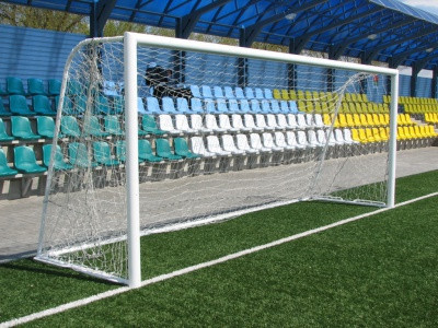 Ворота для футбола стационарные (7,32х2,44 м) - фото 1 - id-p115302507