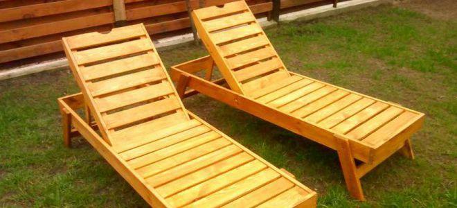Деревянный шезлонг из лиственницы KZ