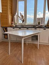 Прямоугольный стол белый  с белыми ножками, фото 3