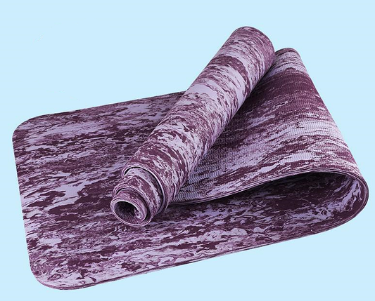 Коврик Гимнастический ТРЕ Yoga Mat камуфляжный 183х61х6мм Фиолетовый, фото 1