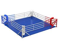 Бокстық ринг 6м х 6м тіреулерде (жауынгерлік аймақ 5м х 5м)