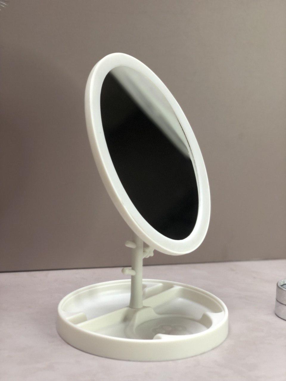 Зеркало с подсветкой для макияжа белое - фото 4 - id-p115304409