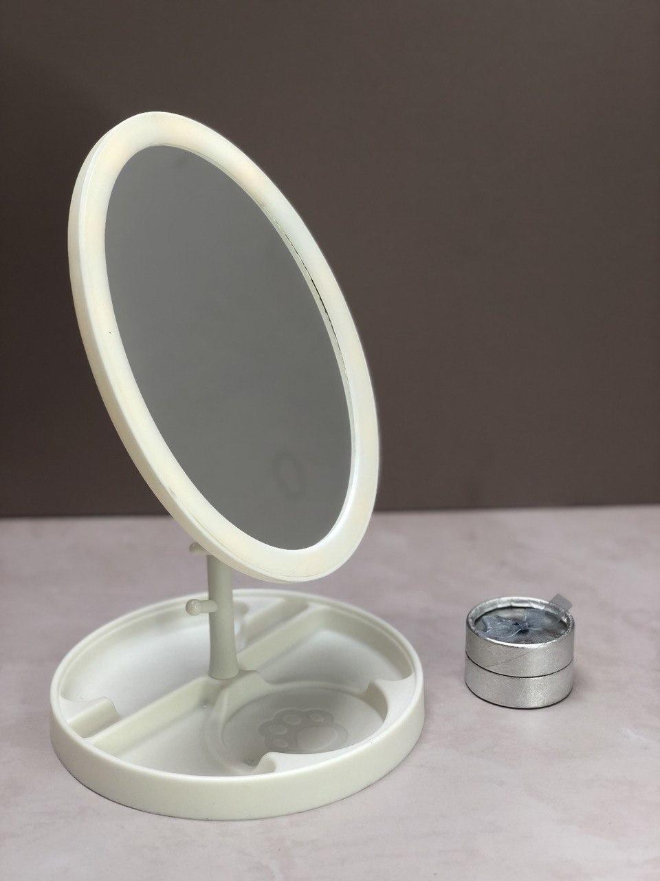 Зеркало с подсветкой для макияжа белое - фото 3 - id-p115304409