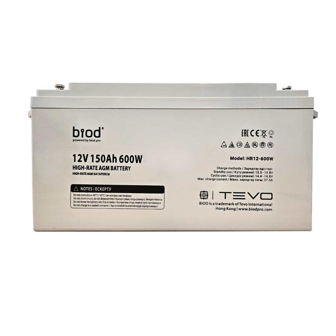 Аккумуляторная батарея Biod Pro HR12-600W（12V150AH)