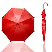 Детский зонт трость однотонный 75 см красный