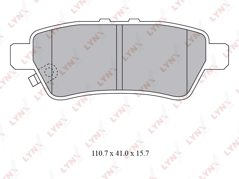Колодки тормозные дисковые | зад | LYNXauto BD5741 - фото 2 - id-p114621227
