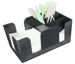 Диспенсер для салфеток и трубочек 24х14,5 см h10см, серия Jiwins JW-BC-BL